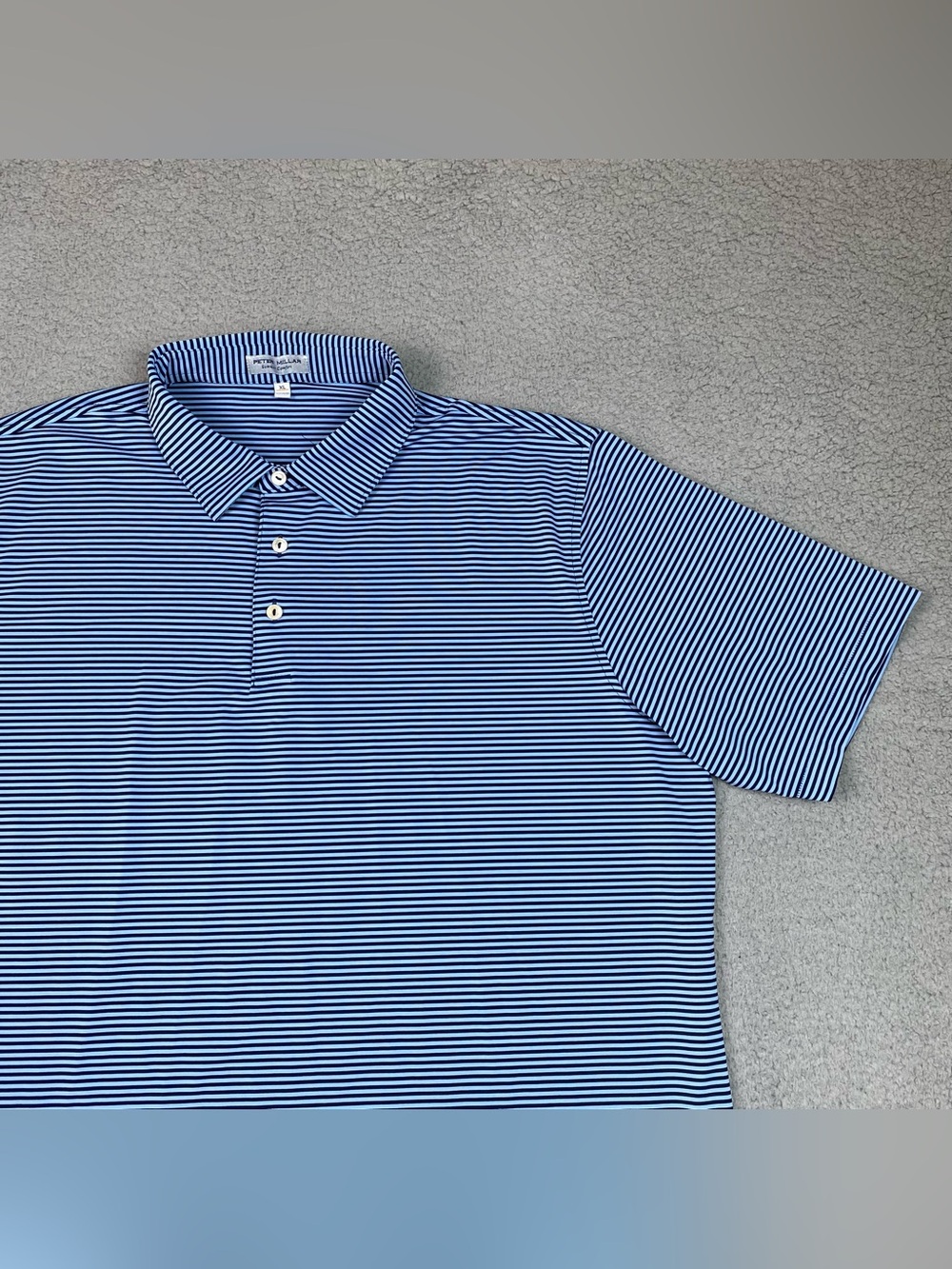 Peter Millar Polo Shirt Men's Size XL Blue Summer Comfort Short Sleeve Stretch